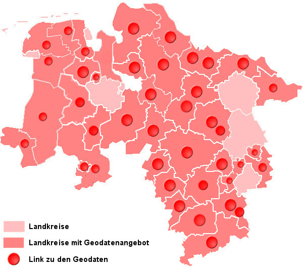 Imagemap Landkreide Niedersachsen