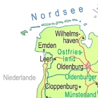 Übersichtskarte Niedersachsen 1:5 Mio